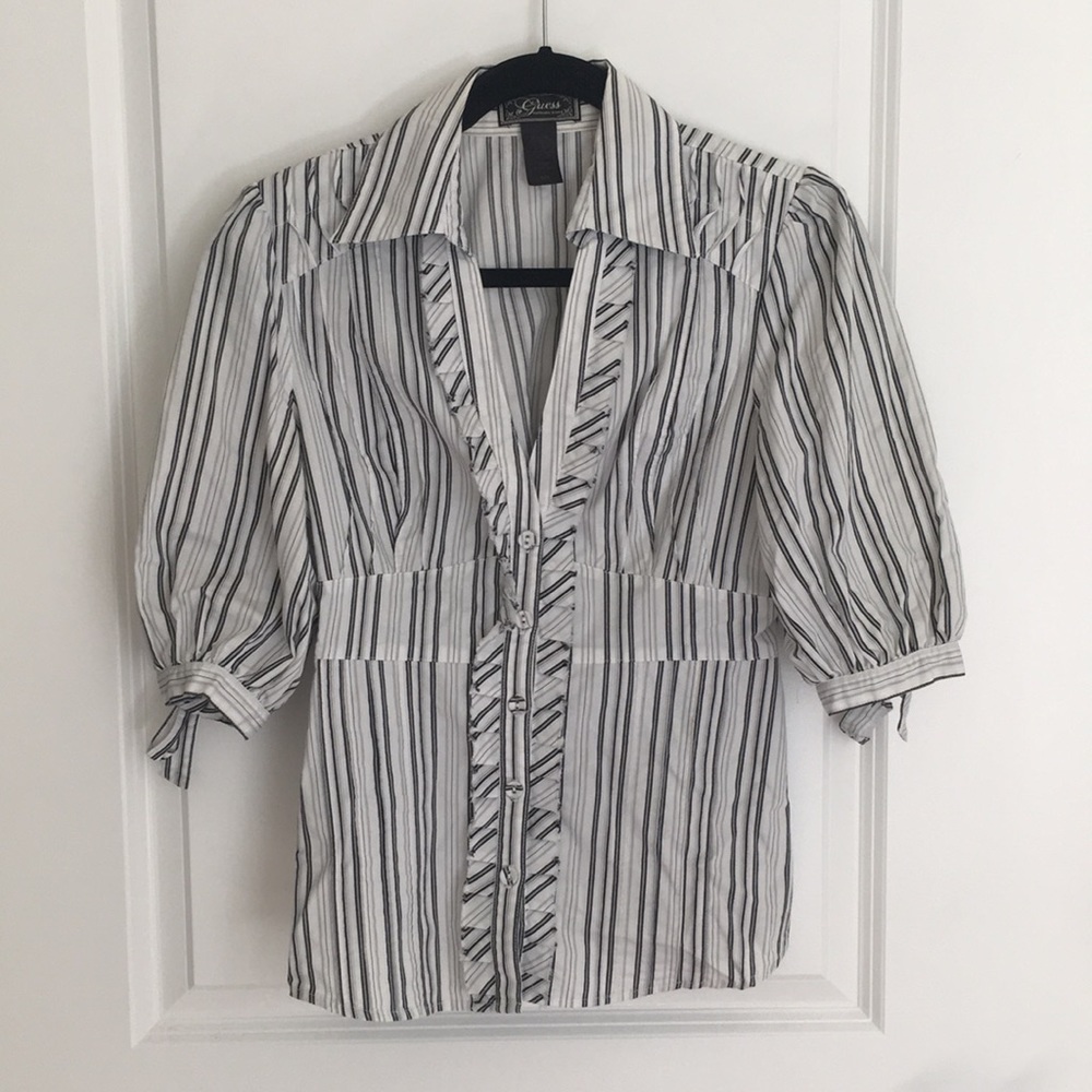 Guess striped button down shirt